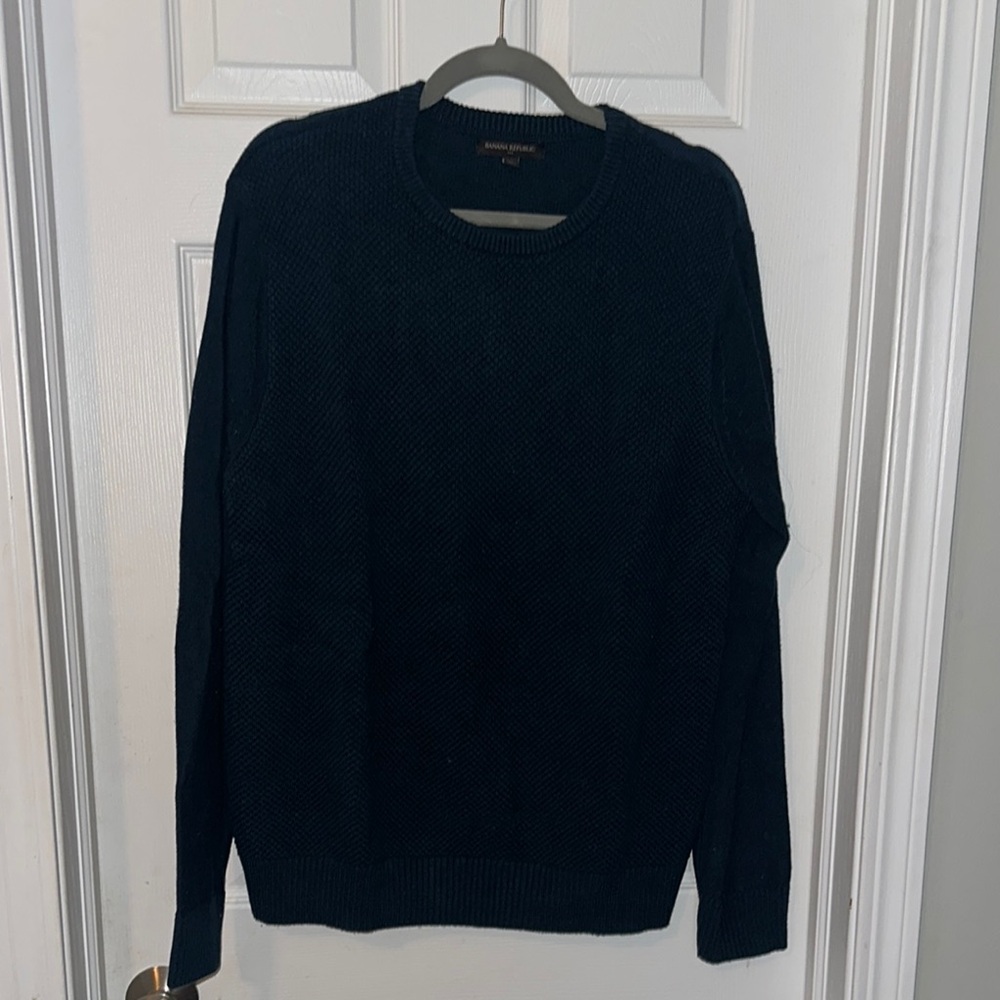 Banana Republic Blue Crewneck Sweater Soft Knit